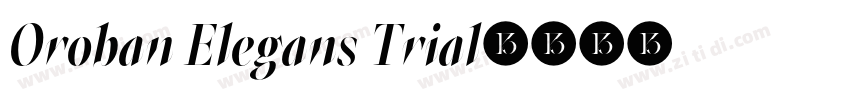 Oroban Elegans Trial字体转换